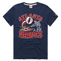 Unisex Homage  Navy Atlanta Braves MLB x Grateful Dead Americana Tri-Blend T-Shirt