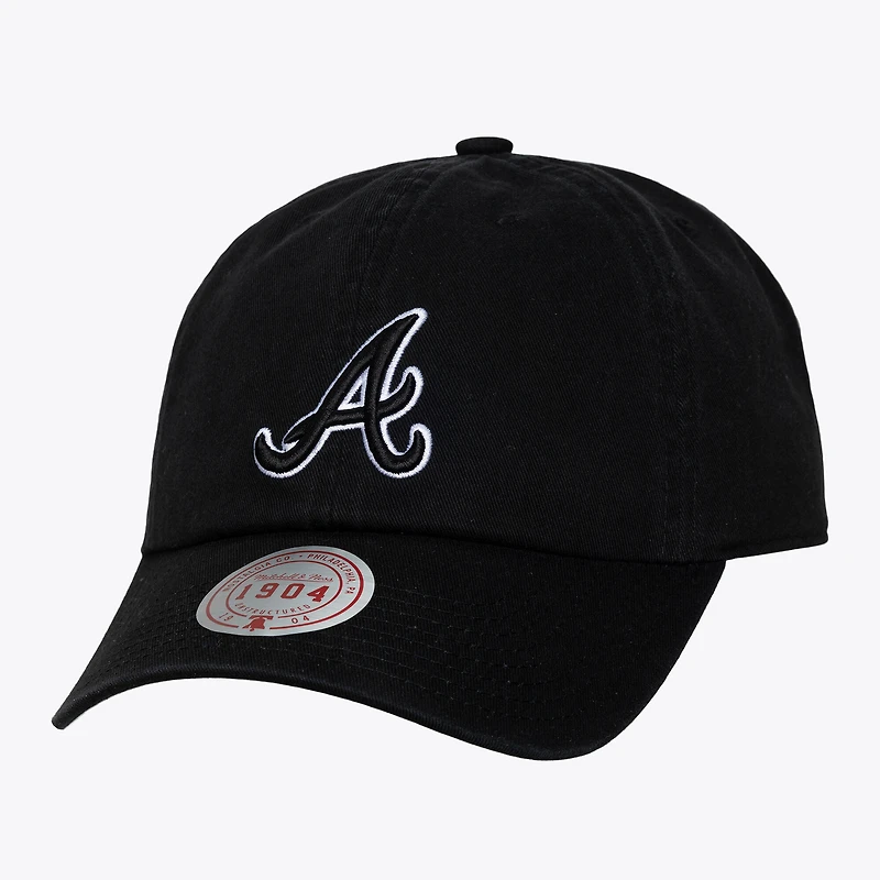 Unisex Mitchell & Ness Black & White Atlanta Braves 1904 Strapback Adjustable Hat