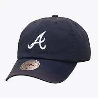 Casquette unisexe Mitchell & Ness bleu marine Atlanta Braves 1904 Soft Wash ajustable
