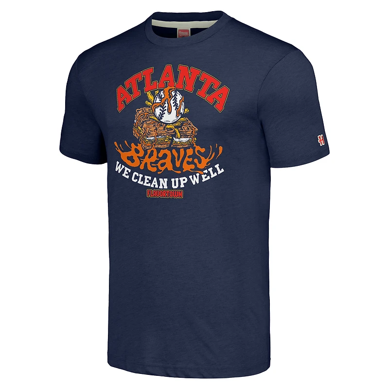 Unisex MLB x Guy Fieri’s Flavortown  Navy Atlanta Braves Tri-Blend T-Shirt