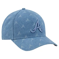 Casquette unisexe New Era Denim Atlanta Braves A-Frame 9FORTY ajustable