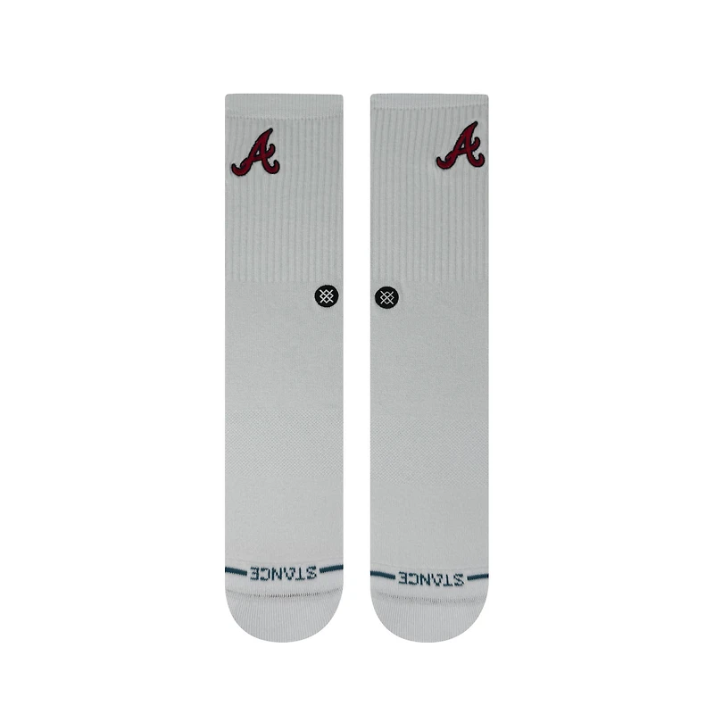 Chaussettes unisexes en tricot à crête blanche des Braves d'Atlanta de Stance