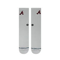 Chaussettes unisexes en tricot à crête blanche des Braves d'Atlanta de Stance