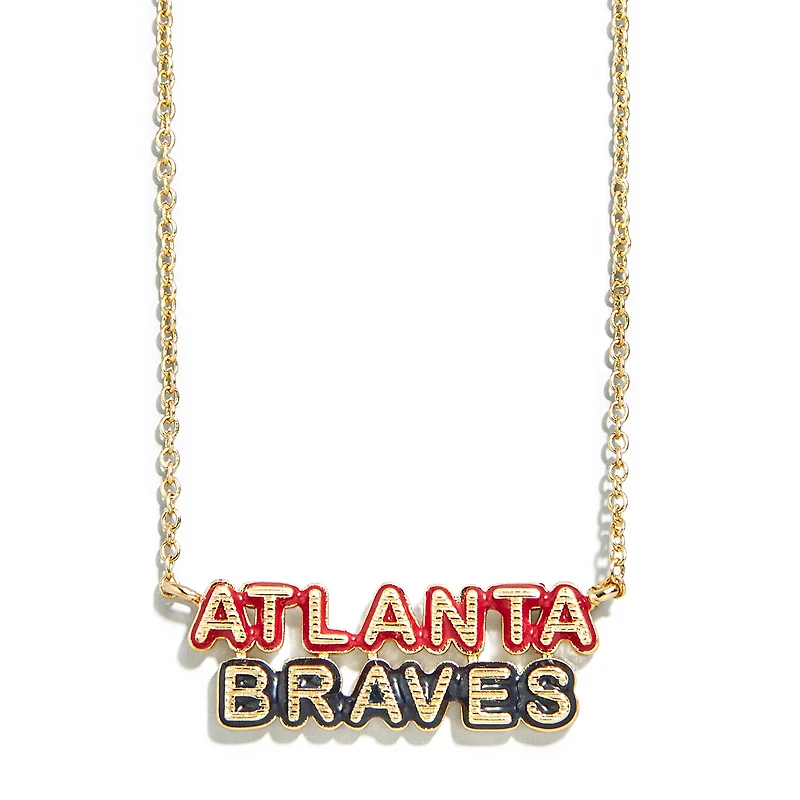 Collier en émail délicat WEAR by Erin Andrews des Braves d'Atlanta