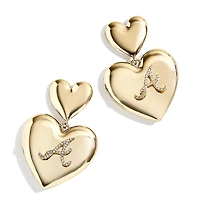 WEAR by Erin Andrews x Baublebar Atlanta Braves Heart Statement Drop Earrings