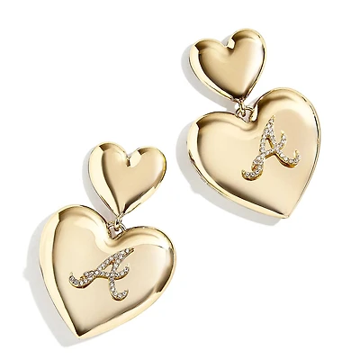 WEAR by Erin Andrews x Baublebar Atlanta Braves Boucles d'oreilles pendantes en forme de cœur