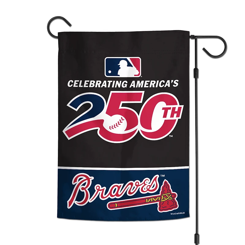 WinCraft Atlanta Braves 12" x 18" Double-Sided America 250 Garden Flag