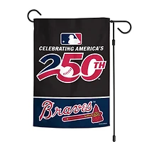 WinCraft Atlanta Braves 12" x 18" Double-Sided America 250 Garden Flag