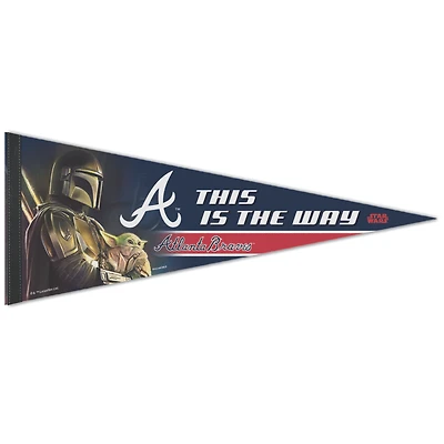 WinCraft Atlanta Braves 12" x 30" Premium Quality Star Wars the Mandalorian Pennant