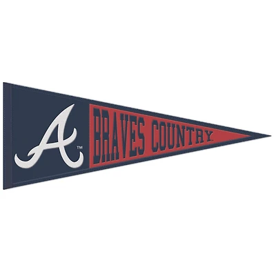 WinCraft Atlanta Braves Fanion avec slogan 13" x 32"