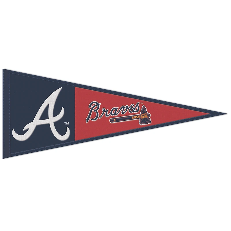 Fanion WinCraft Atlanta Braves en laine, 13 po x 32 po, logo principal