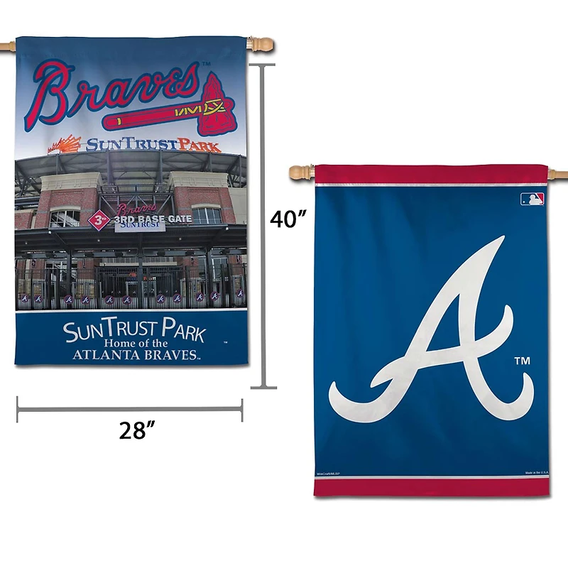 WinCraft Atlanta Braves 28" x 40" Bannière Verticale Double Face
