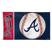WinCraft Atlanta Braves 3' x 5' Baseball Deluxe Drapeau simple face