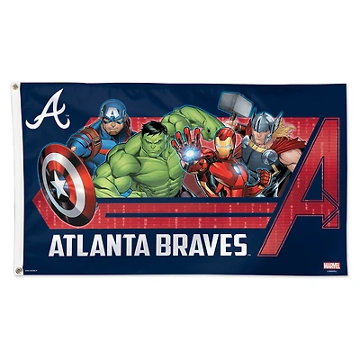 Drapeau de luxe WinCraft Atlanta Braves 3' x 5' à une face, Avengers