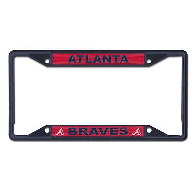 Cadre de plaque d'immatriculation WinCraft Atlanta Braves couleur chrome