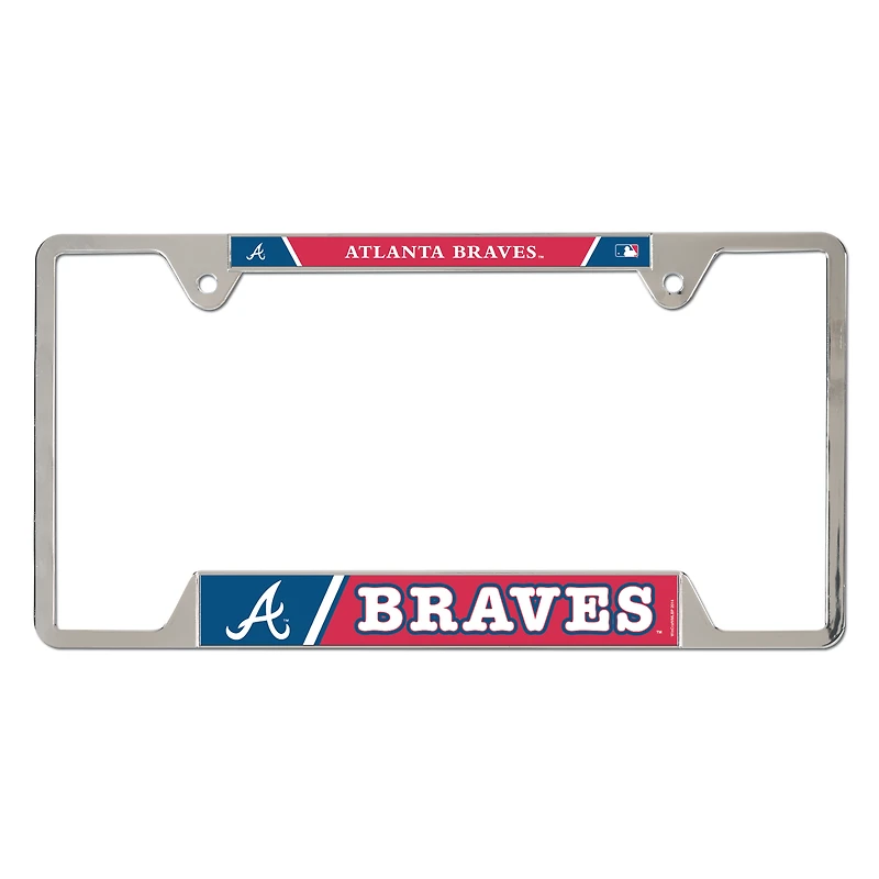WinCraft Atlanta Braves Chrome Plated Metal License Plate Frame