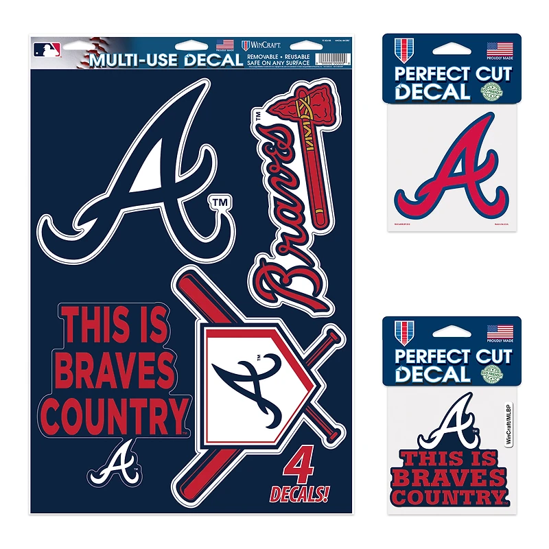 Pack de décalcomanies WinCraft Atlanta Braves