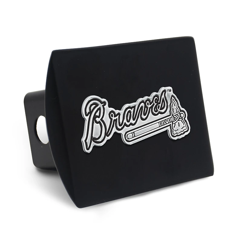 Housse d'attelage WinCraft Premium en métal chromé avec logo Atlanta Braves