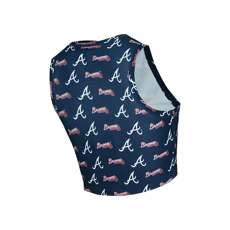 Women's Concepts Sport  Navy Atlanta Braves Knit Tank Top & Skort Set