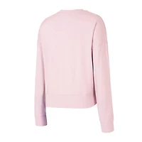 Ensemble haut à manches longues et short rose Elevation Tri-Blend Sport de Concepts pour femmes Atlanta Braves