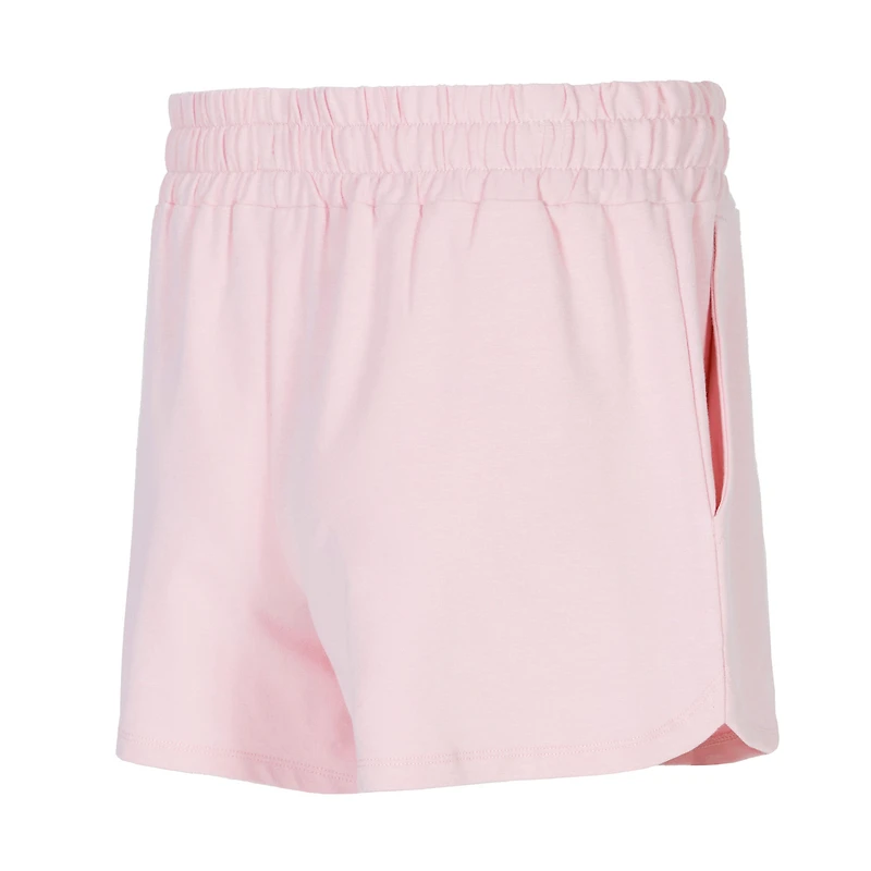 Ensemble haut à manches longues et short rose Elevation Tri-Blend Sport de Concepts pour femmes Atlanta Braves