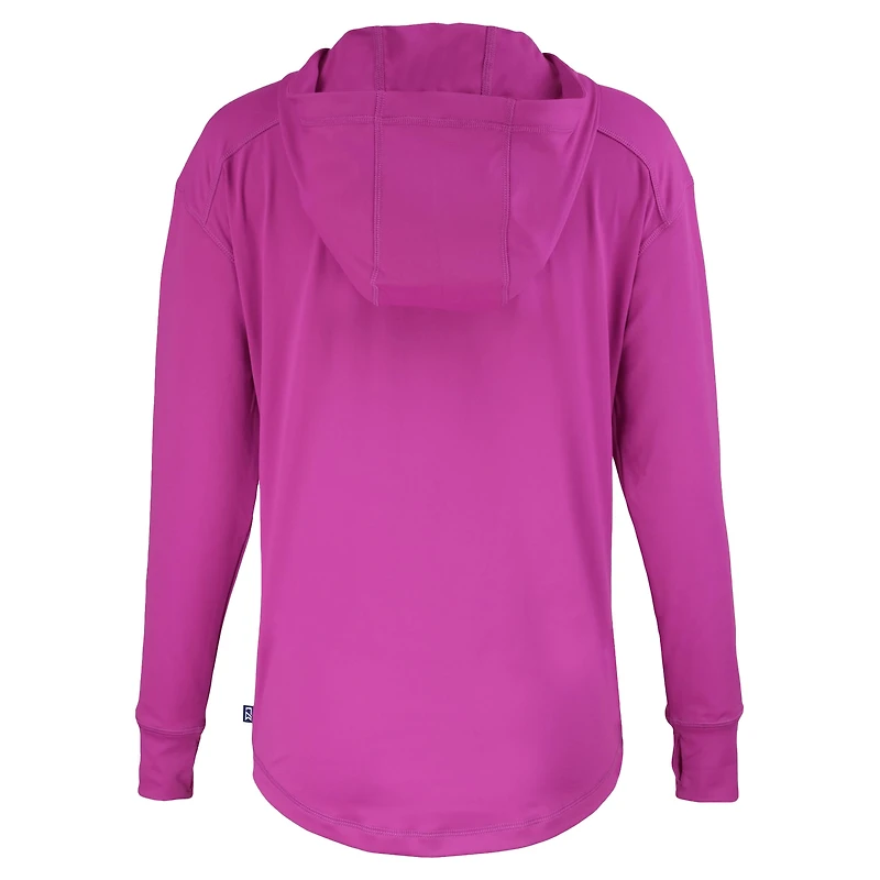 Sweat à capuche zippé demi-zip rose Atlanta Braves Daybreak Eco recyclé de Cutter & Buck pour femme