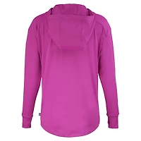 Sweat à capuche zippé demi-zip rose Atlanta Braves Daybreak Eco recyclé de Cutter & Buck pour femme