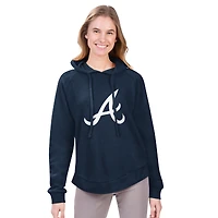 Women's G-III 4Her by Carl Banks  Navy Atlanta Braves Jordan Angel Raglan Fleece Pullover Hoodie
