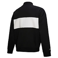 Women's Mitchell & Ness Black Atlanta Braves Cooperstown Collection Quarter-Zip Pullover Top