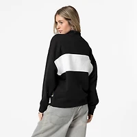 Women's Mitchell & Ness Black Atlanta Braves Quarter-Zip Pullover Top