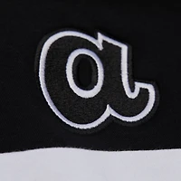 Women's Mitchell & Ness Black Atlanta Braves Quarter-Zip Pullover Top
