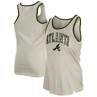 Women's New Era  Cream Atlanta Braves Armed Forces Tank Top
