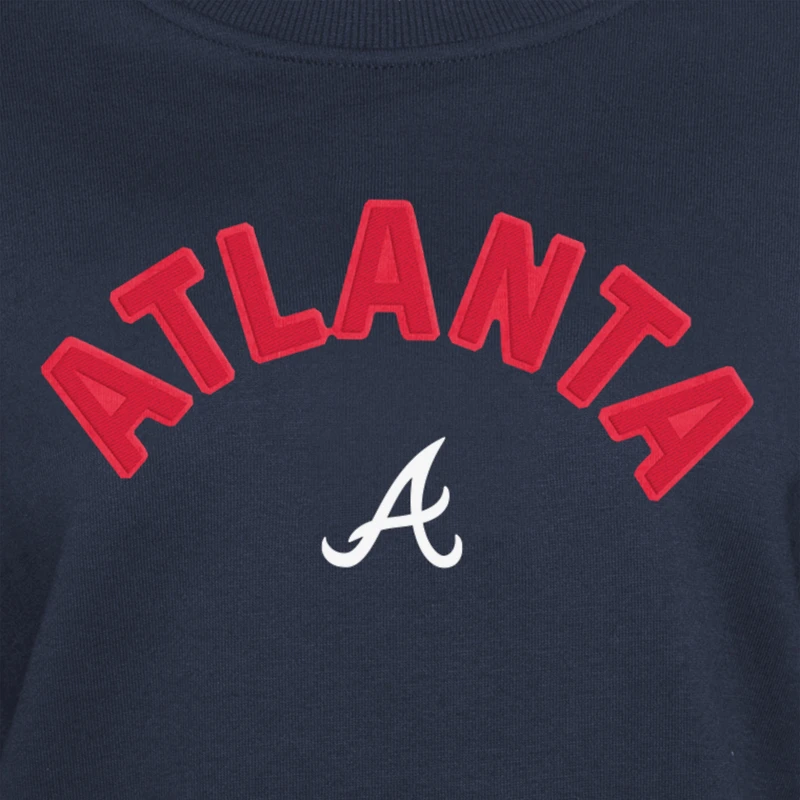 Women's New Era Navy Atlanta Braves Game Day Color Pullover Sweatshirt
