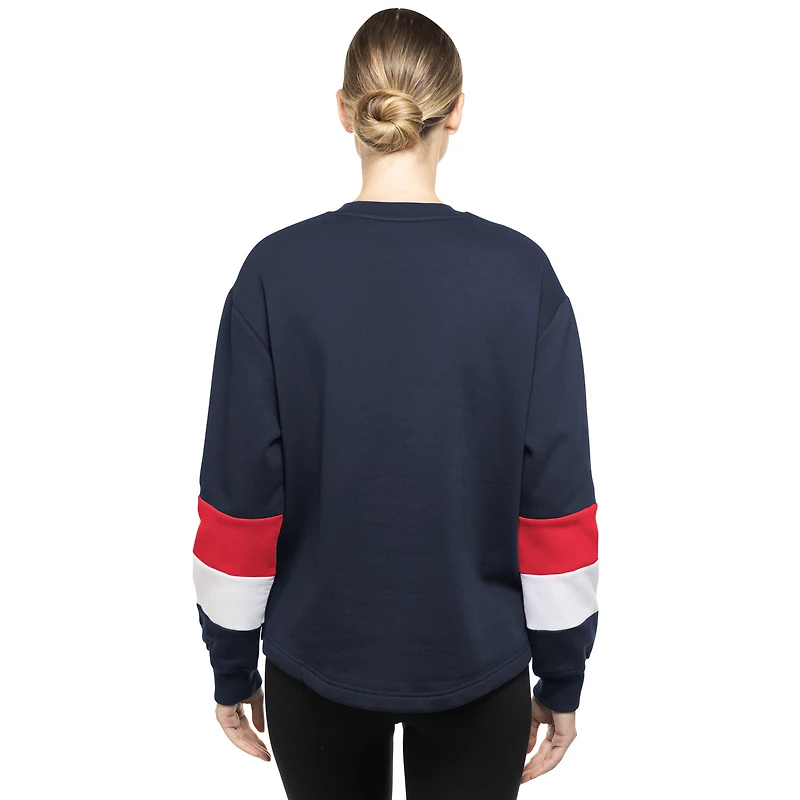 Women's New Era Navy Atlanta Braves Game Day Color Pullover Sweatshirt