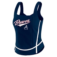 Women's WEAR by Erin Andrews  Navy Atlanta Braves Square Neck Tank Top