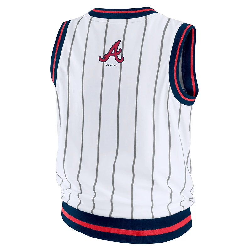Women's WEAR by Erin Andrews  White Atlanta Braves Sporty Tank Top