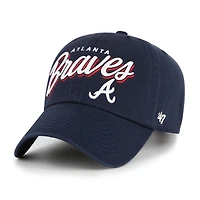Casquette ajustable Ariana Clean Up bleu marine '47 pour femme des Braves d'Atlanta