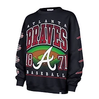 Sweat-shirt oversize tendance Atlanta Braves bleu marine « 47 » pour femme