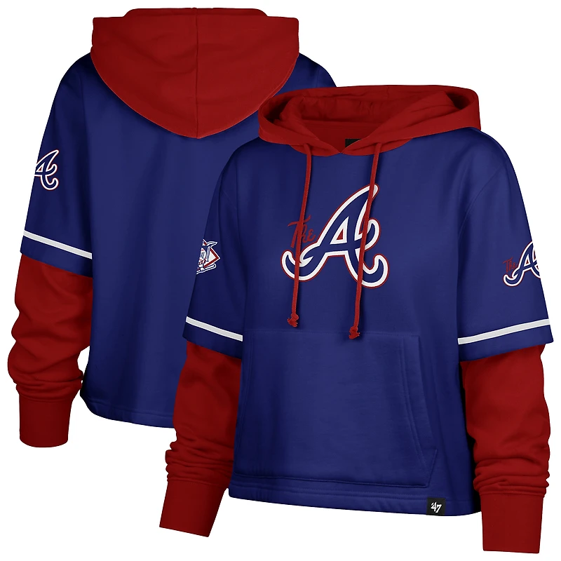 Sweat à capuche court City Connect 47 Royal Atlanta Braves pour femme