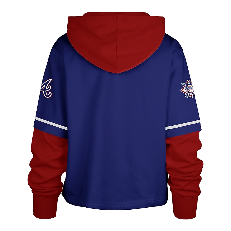 Sweat à capuche court City Connect 47 Royal Atlanta Braves pour femme