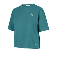 Women's '47  Teal Atlanta Braves Contemporary Basics Leon City T-Shirt