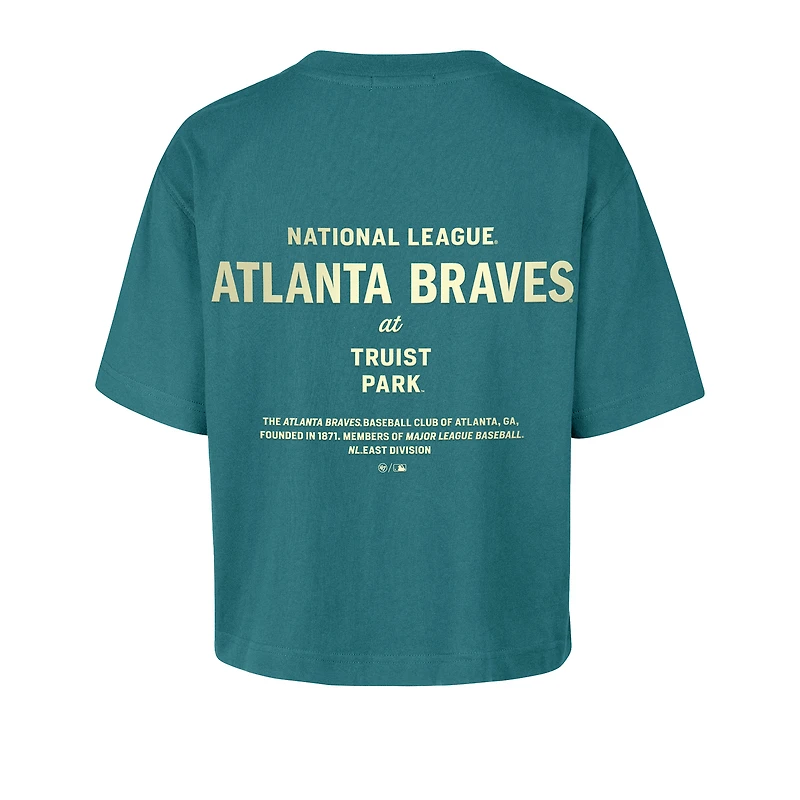 Women's '47  Teal Atlanta Braves Contemporary Basics Leon City T-Shirt