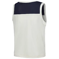 Women's '47 White Atlanta Braves Premier Zoey Waist Length Tank Top