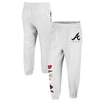 Women's '47 x Stoney Clover Lane Heather Gray Atlanta Braves Venice Jogger Pants