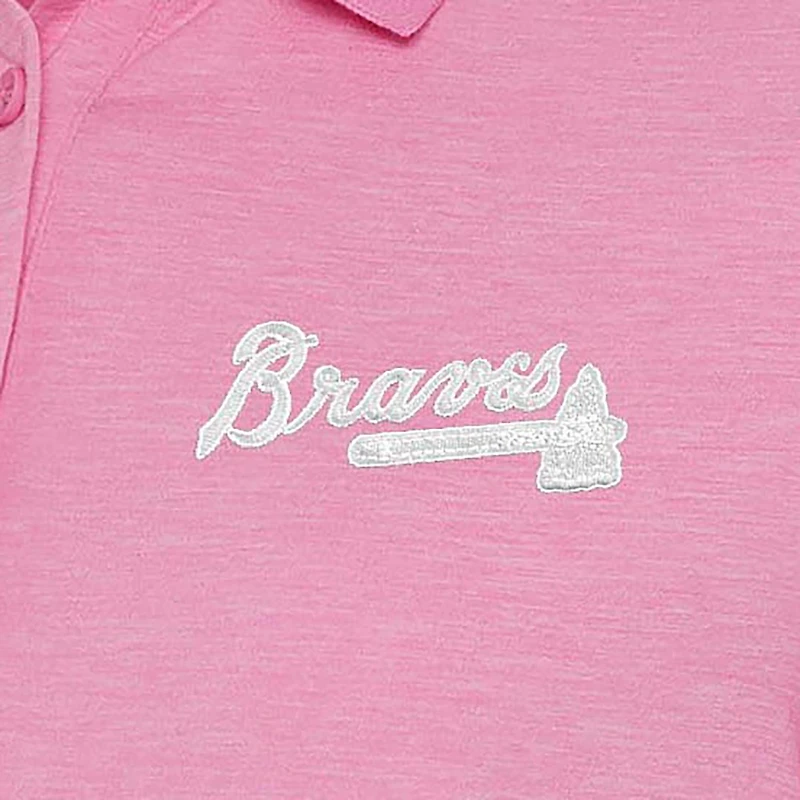 Robe polo Antigua rose pour femme, modèle Atlanta Braves.