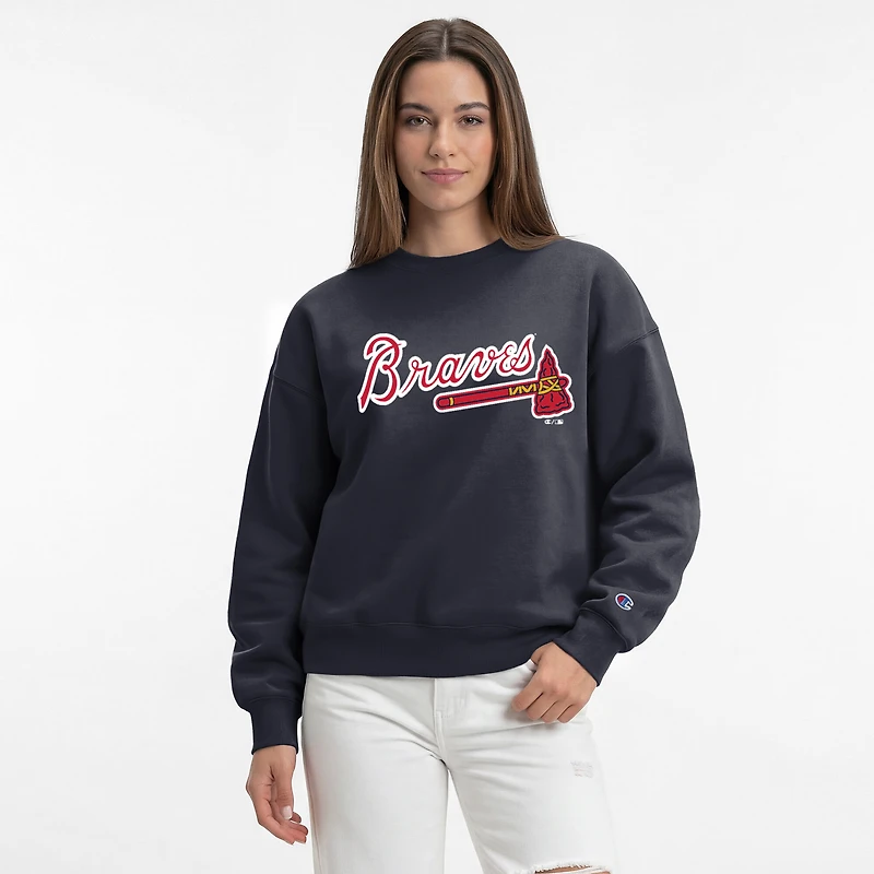Women's Champion  Navy Atlanta Braves All-Star Sweatshirt