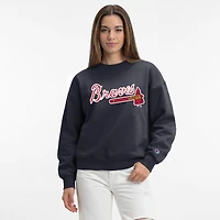 Women's Champion  Navy Atlanta Braves All-Star Sweatshirt