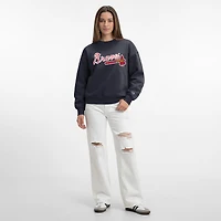 Sweat-shirt All-Star des Braves d'Atlanta, bleu marine, pour femmes (Champion).
