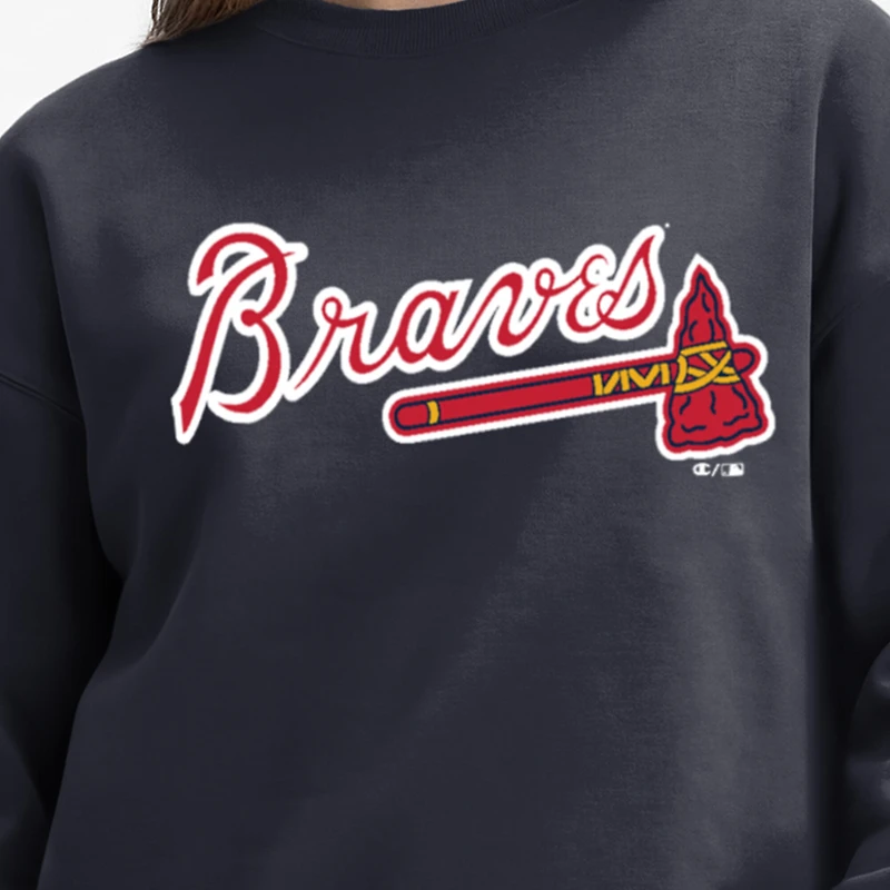 Women's Champion  Navy Atlanta Braves All-Star Sweatshirt
