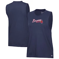Women's Champion  Navy Atlanta Braves Muscle Tank Top